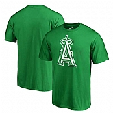 Men's Los Angeles Angels of Anaheim Fanatics Branded Green Big & Tall St. Patrick's Day White Logo T-Shirt,baseball caps,new era cap wholesale,wholesale hats